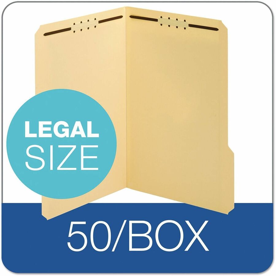 150 Sheets Capacity - 3/4" Expansion - 2 Fastener(s) - 2" Fastener Capacity - Assorted Tab Position - 11 pt. - Manila - Manila - Heavy Duty, Durable, Bend Resistant, Tear Resistant, Rigid - 0% Recycled - 50 / Box