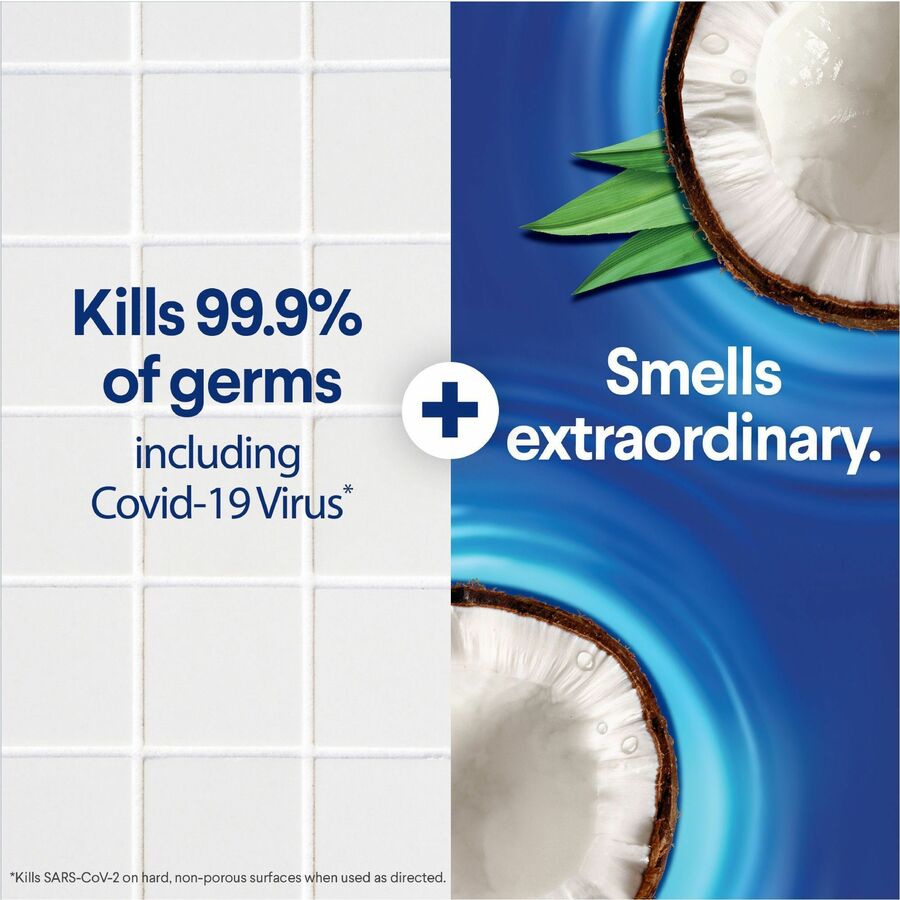 Clorox Scentiva Multi-Surface Cleaner - For Multi Surface, Home, Multipurpose - Spray - 32 fl oz (1 quart) - Coconut & Water Lily Scent - Bleach-free, Disinfectant, Long Lasting, Freshen, Deodorize - Blue - 1 Each