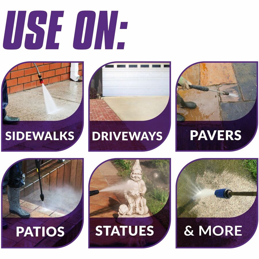 Simple Green Concrete/Driveway Cleaner Concentrate - For Concrete, Patio, Masonry - Concentrate - Liquid - 128 fl oz (4 quart) - Bleach-free, Fast Acting, Non-flammable - Purple - 1 Each