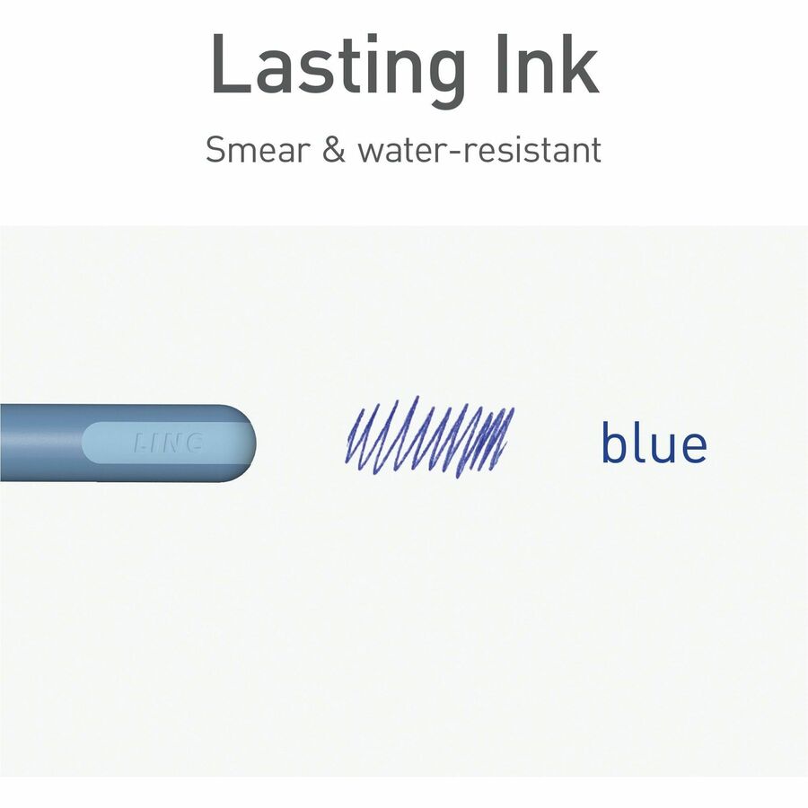 Pentonic Frosted Barrel Ballpoint Pens - 0.7 mm Fine Pen Point - Blue Ink - Frost, Blue Barrel - 10 / Box