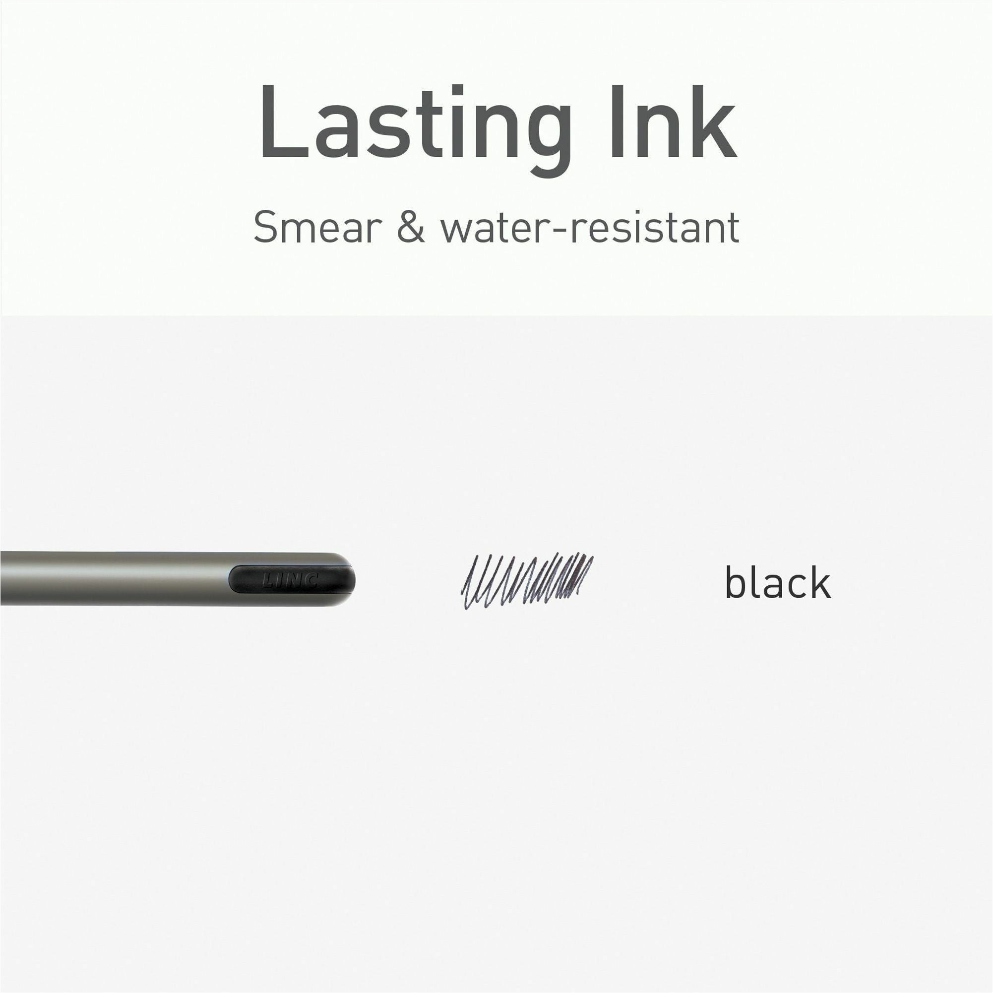 Pentonic Ballpoint Pen Set - 1 mm Pen Point - Black Ink - Nickel Silver Tip - 25 / Box