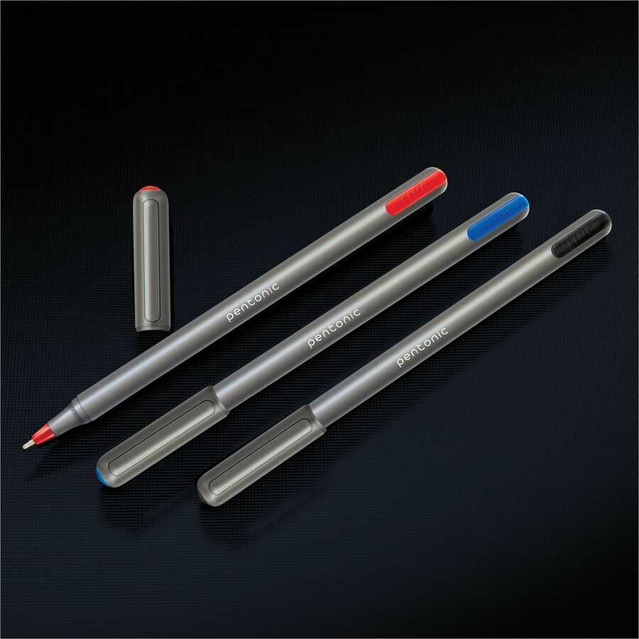 Pentonic Ballpoint Pen Set - 1 mm Pen Point - Multi Ink - Nickel Silver Tip - 25 / Box