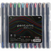 1 mm Pen Point - Assorted Ink - Gel-based - 12 / Pack
