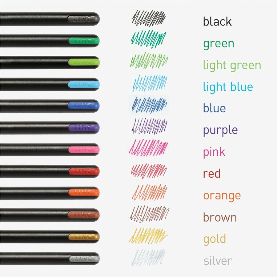 1 mm Pen Point - Assorted Ink - Gel-based - 12 / Pack