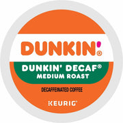 Dunkin'&reg; K-Cup Decaf Coffee - Compatible with Keurig Brewer - Medium - K-Cup - Decaf - Kosher - Decaffeinated - 22 / Box
