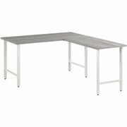 Bush Business Furniture Hustle 60W x 30D L Shaped Computer Desk with Metal Legs, Platinum Gray, 1 Each