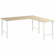 Bush Business Furniture Hustle 72W x 30D L Shaped Computer Desk with Metal Legs, Natural Elm Finish, 1 Each