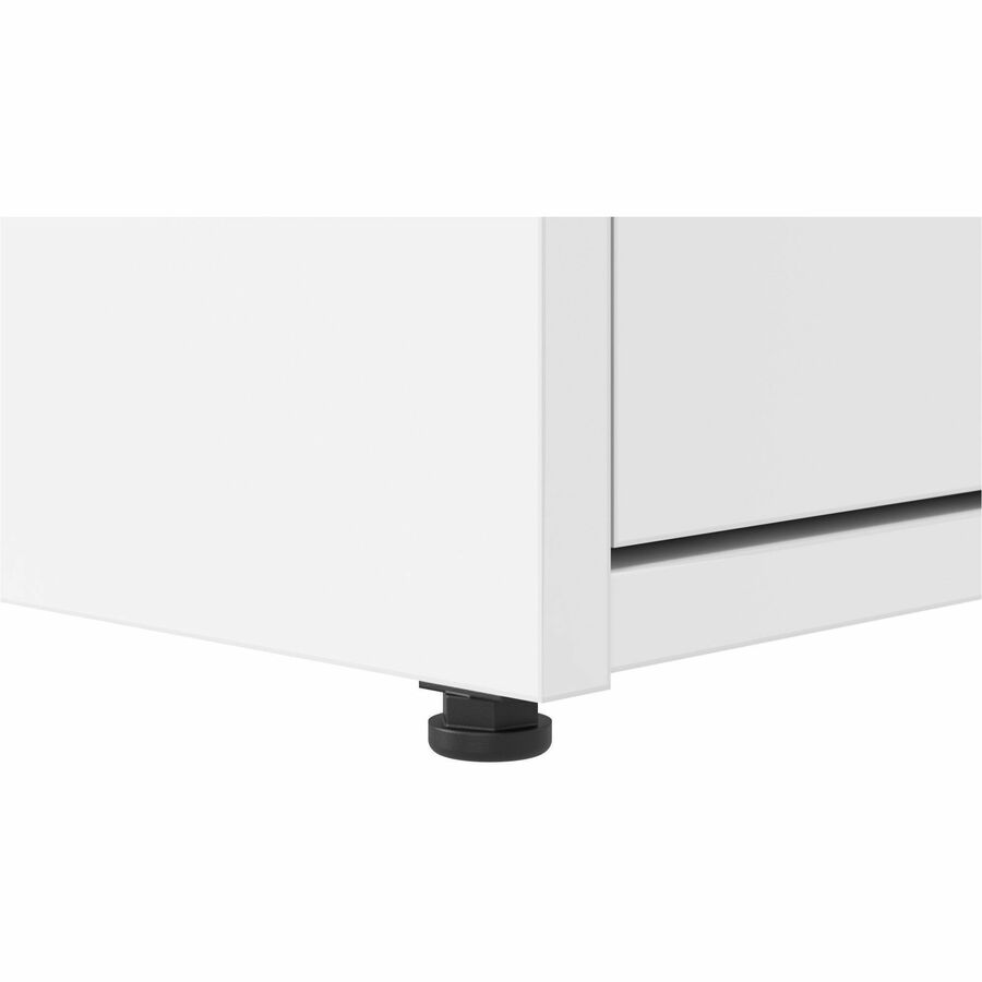 Bush Business Furniture Hustle 2 Drawer Lateral File Cabinet, White, 30" H x 30" W, Metal/Plastic/TFL/Engineered Wood, Lockable Drawers, Ball Bearing Slides, Durable, Scratch & Stain Resistant, 1 Each