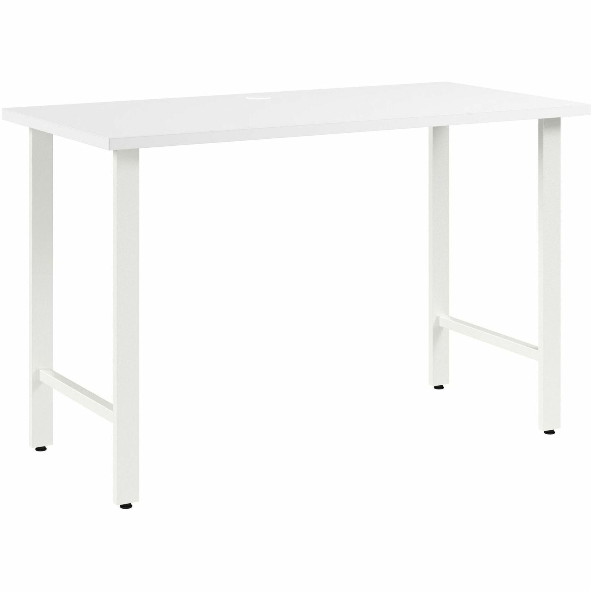 Bush Business Furniture Hustle 48W x 24D Computer Desk with Metal Legs, White, 1 Each