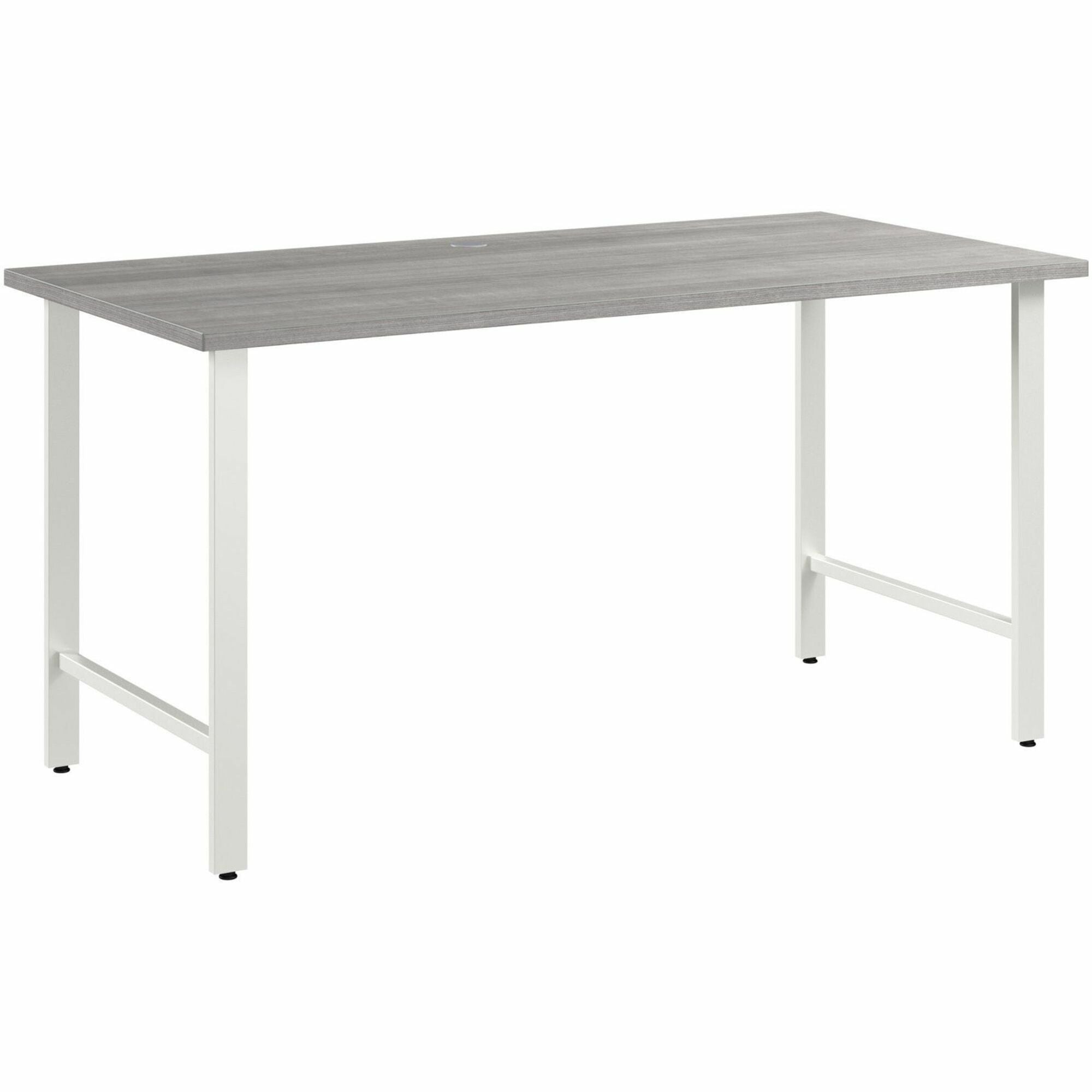 Bush Business Furniture Hustle 60W x 30D Computer Desk with Metal Legs, Platinum Gray, 1 Each