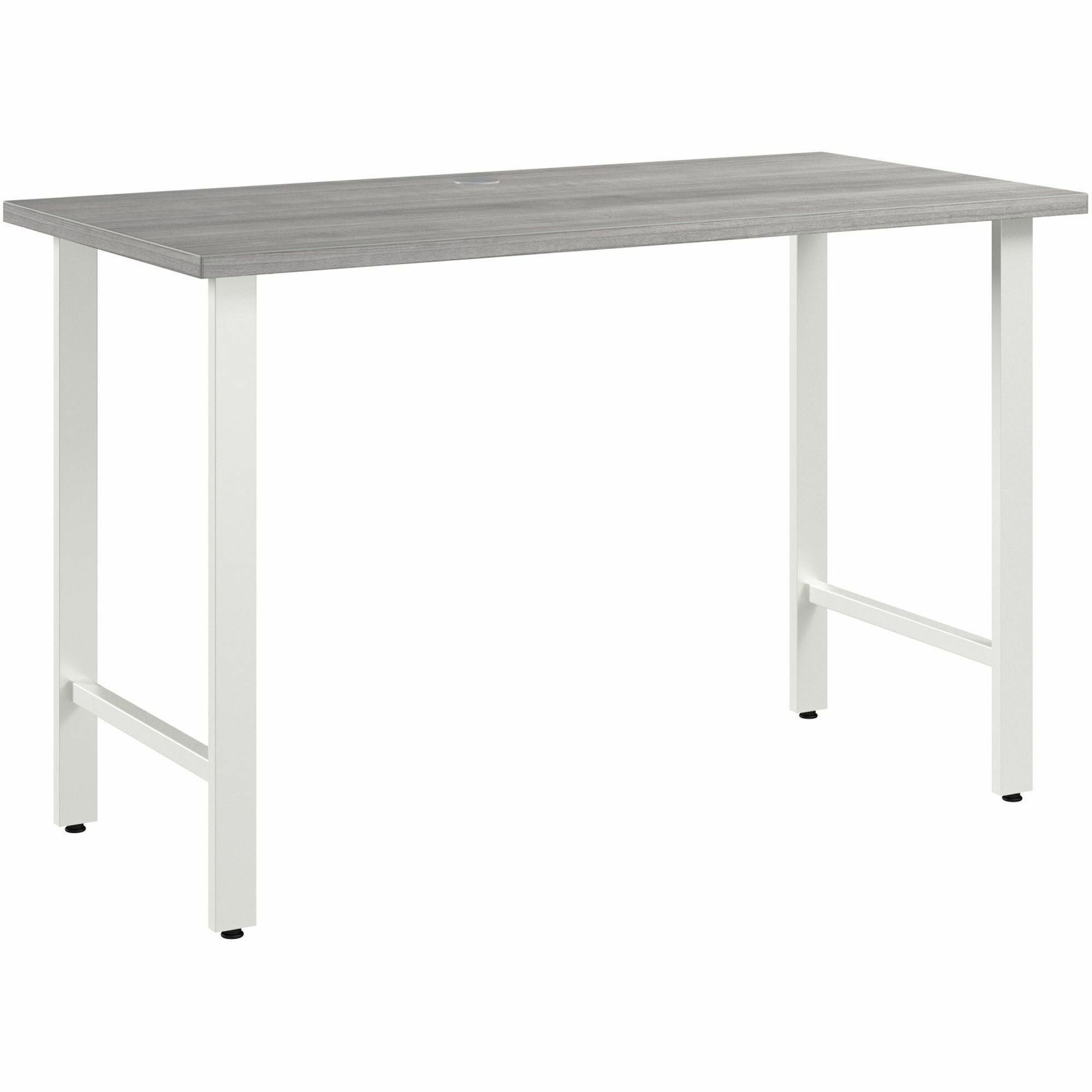 Bush Business Furniture Hustle 48W x 24D Computer Desk with Metal Legs, Platinum Gray, 1 Each