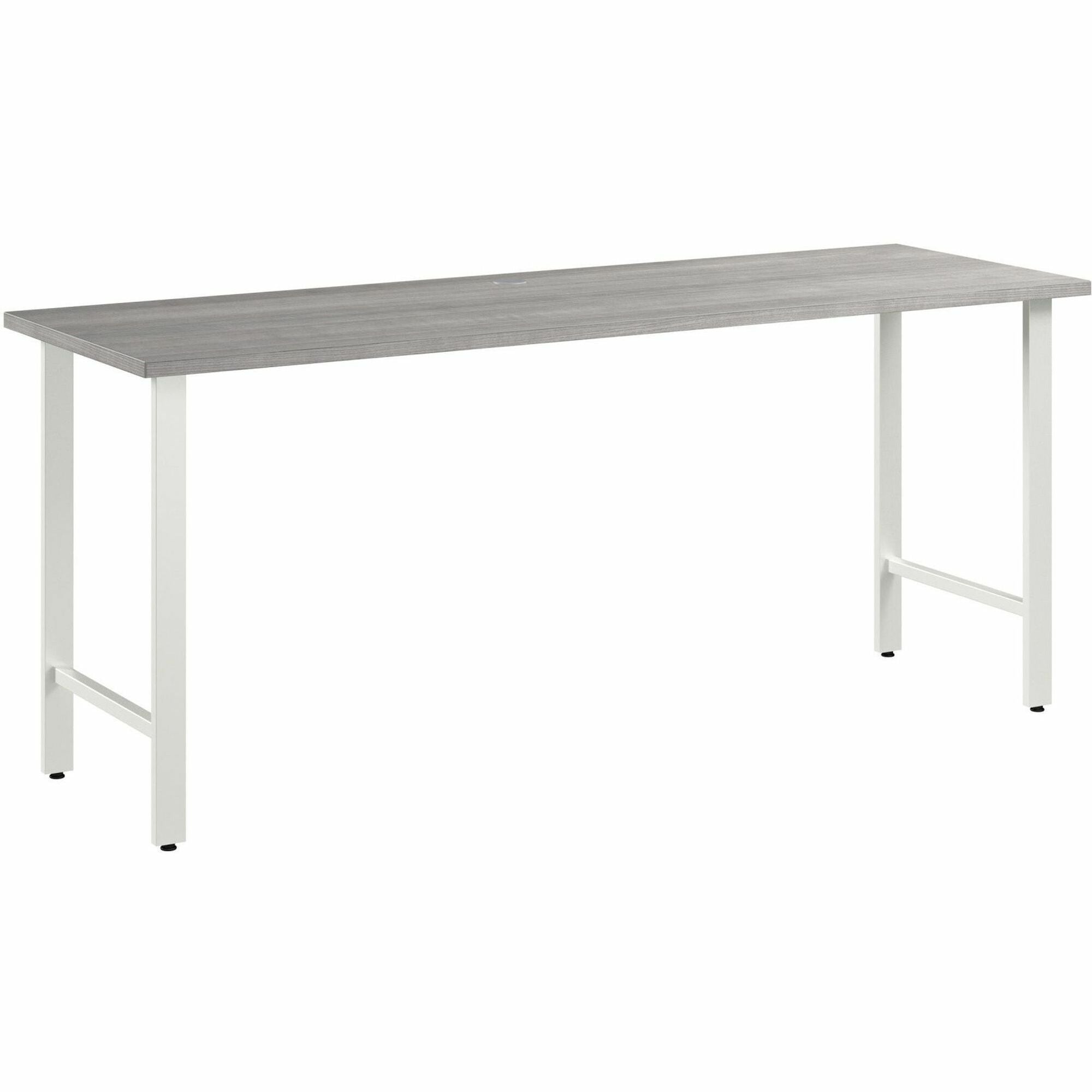 Bush Business Furniture Hustle 72W x 24D Computer Desk with Metal Legs, Platinum Gray, 1 Each