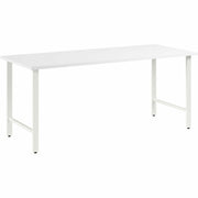 Bush Business Furniture Hustle 72W x 30D Computer Desk with Metal Legs, White, Thermofused Laminate Finish, Durable, Scratch & Stain Resistant, Cable Management, Adjustable Leveler, 1 Each