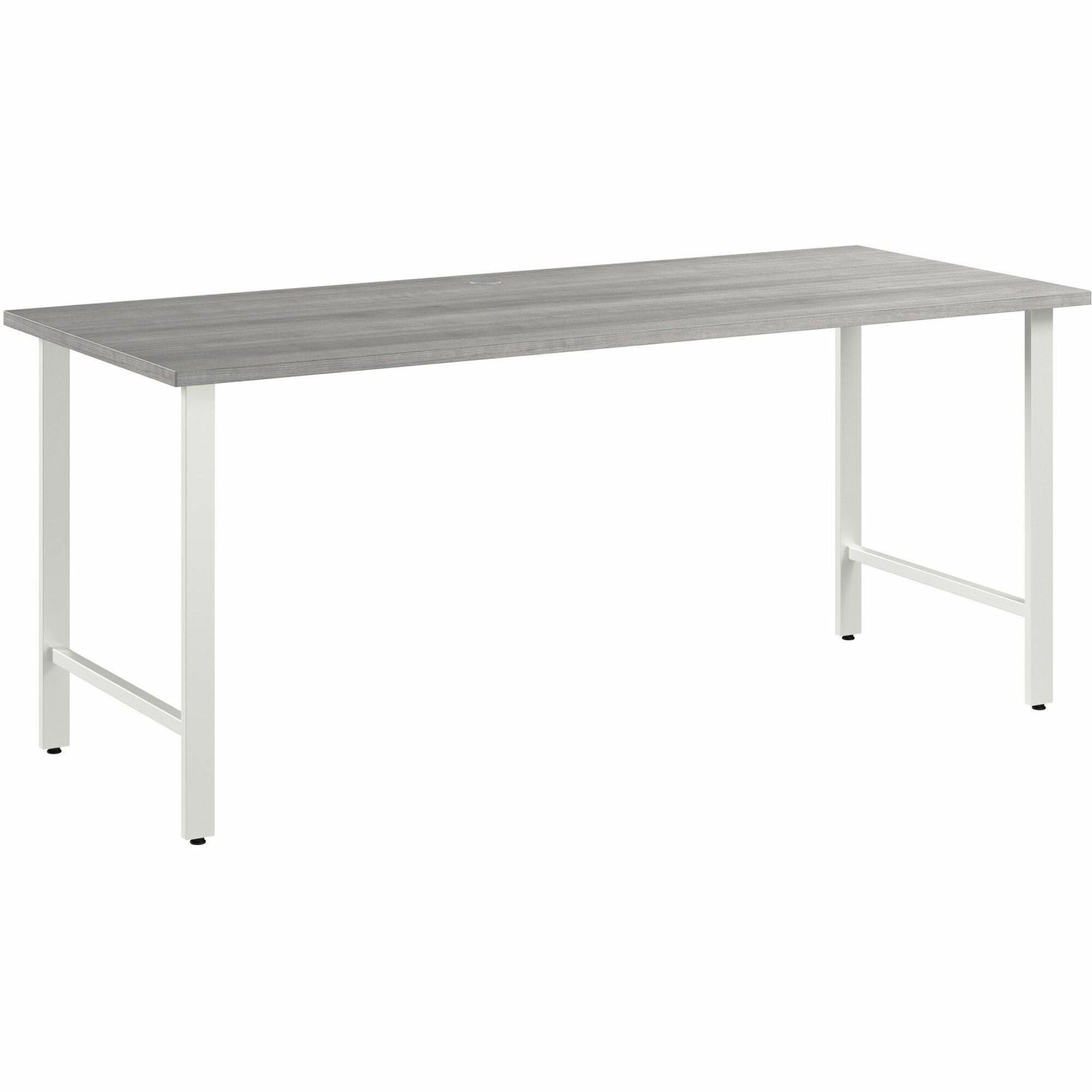 Bush Business Furniture Hustle 72W x 30D Computer Desk with Metal Legs, Platinum Gray, 1 Each