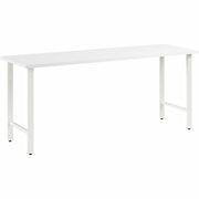 Bush Business Furniture Hustle 72W x 24D Computer Desk with Metal Legs, White, Thermofused Laminate, Metal/Plastic/Engineered Wood, Adjustable Leveler, Cable Management, 1 Each