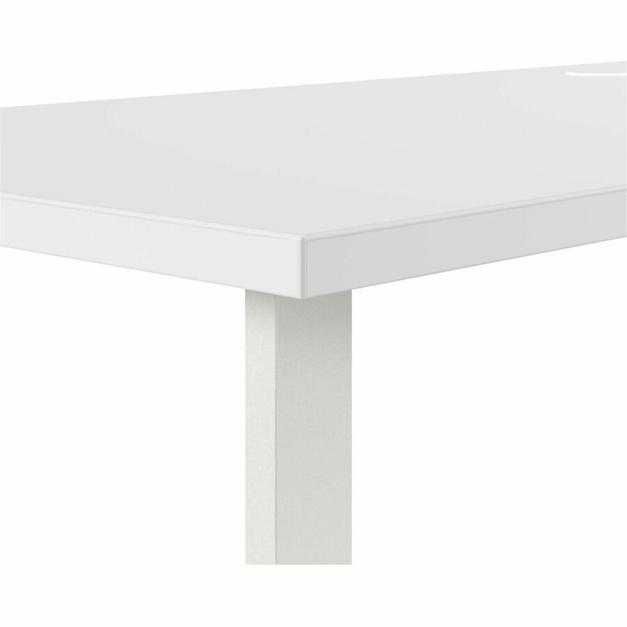 Bush Business Furniture Hustle 72W x 24D Computer Desk with Metal Legs, White, Thermofused Laminate, Metal/Plastic/Engineered Wood, Adjustable Leveler, Cable Management, 1 Each