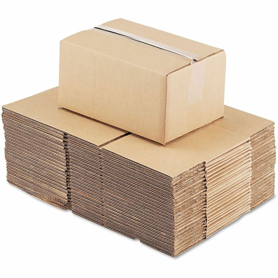 Universal Shipping Case, Corrugated Kraft, Brown, 12" x 8" x 6", Flap Closure, 25/Bundle