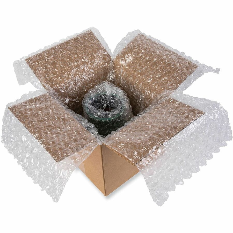 Universal Cushion Wrap, 24" x 50 ft x 100 mil, Perforated, Cushioned, Lightweight, Flexible, Shock/Vibration/Abrasion Resistant, Clear, 8/Carton