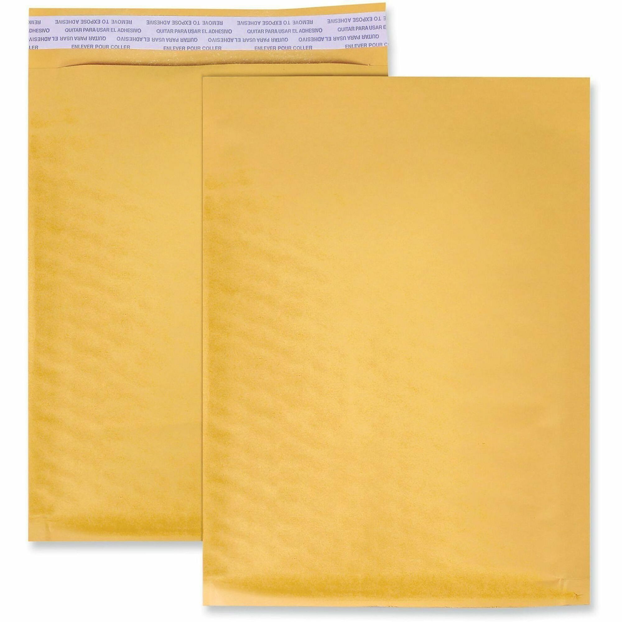 Universal Bubble Mailer, #00, Self Adhesive, Golden Yellow Kraft Paper, 25/Carton