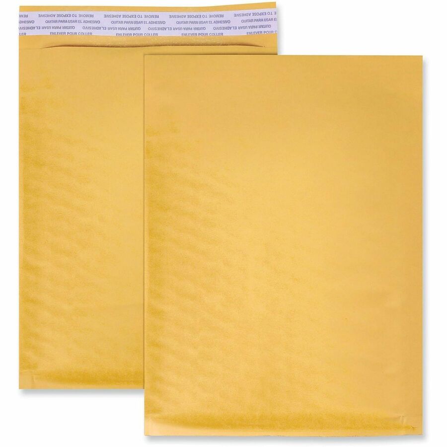 Universal Bubble Mailer, #000, Self Adhesive, Golden Yellow Kraft Paper, 25/Carton