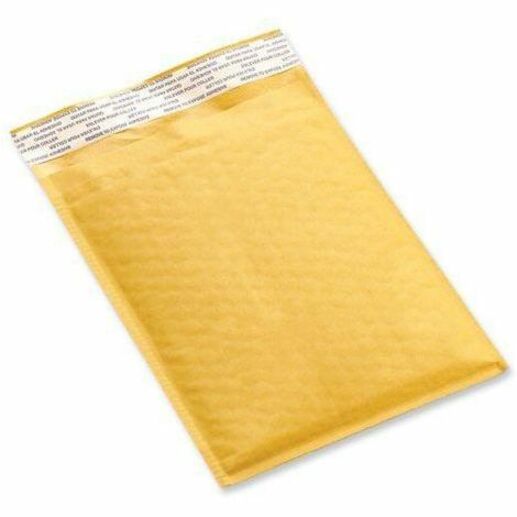 Universal Mailer, Bubble, #7, Self Adhesive, Golden Yellow Kraft, Kraft Paper, 25/Carton