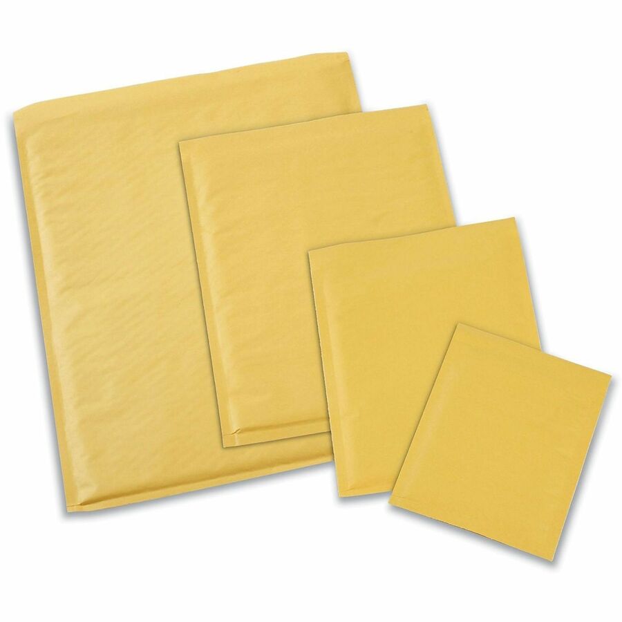 Universal Bubble Mailer #4, Self Adhesive, Golden Yellow Kraft, Kraft Paper, 25/Carton