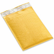 Universal Bubble Mailer #3, Self Adhesive, Golden Yellow Kraft Paper, 25/Carton