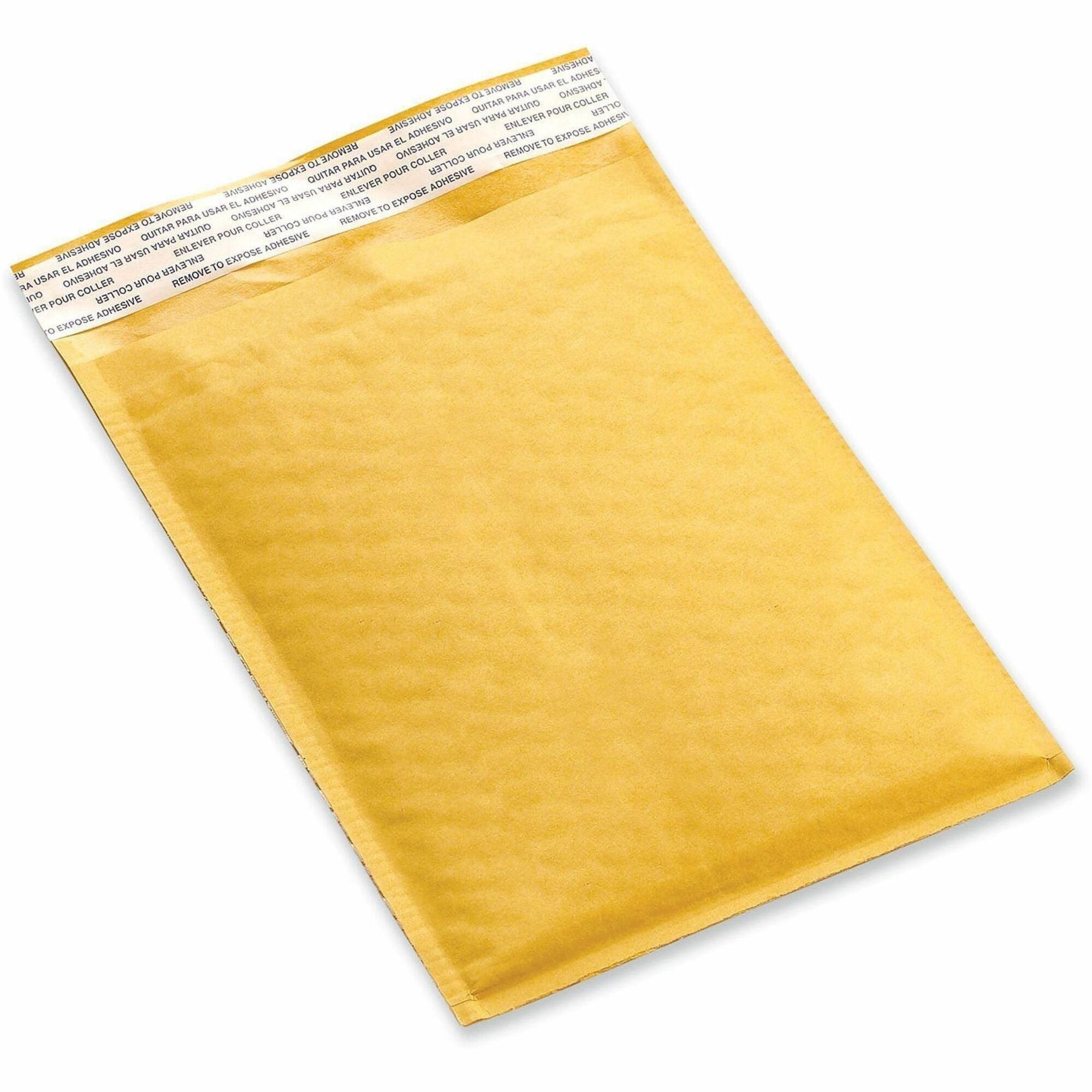 Universal Bubble Mailer #3, Self Adhesive, Golden Yellow Kraft Paper, 25/Carton