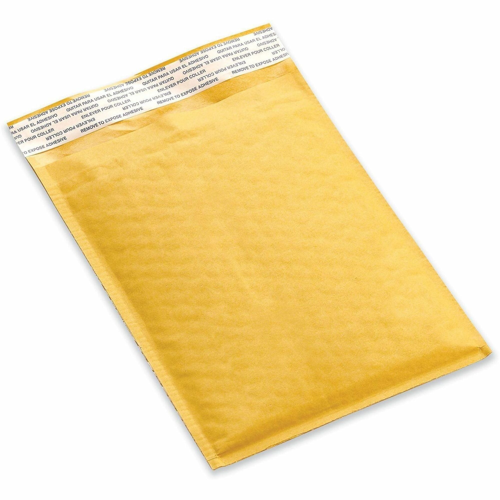 Universal Bubble Mailer #2, Self Adhesive, Golden Yellow Kraft Paper, 25/Carton