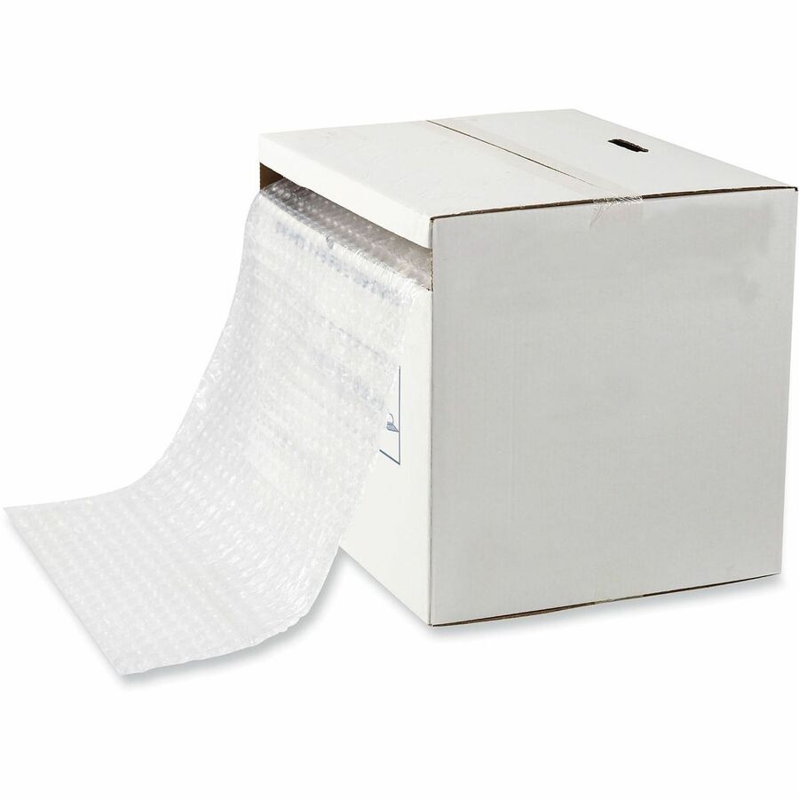 Universal Cushion Wrap, 12" x 100 ft x 300 mil, Perforated, Cushioned, Lightweight, Flexible, Polyethylene, Clear, 12/Carton