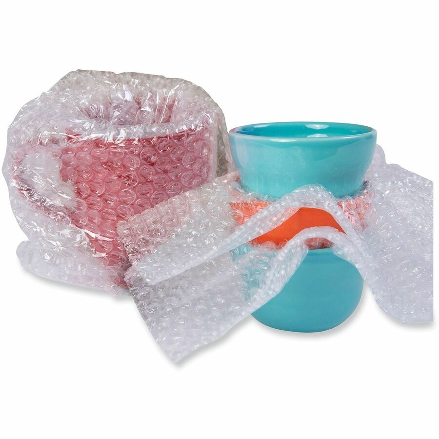 Universal Cushion Wrap, 12" x 30 ft x 100 mil, Perforated, Cushioned, Lightweight, Flexible, Shock & Vibration Resistant, Abrasion Resistant, Polyethylene, Clear, 12/Carton