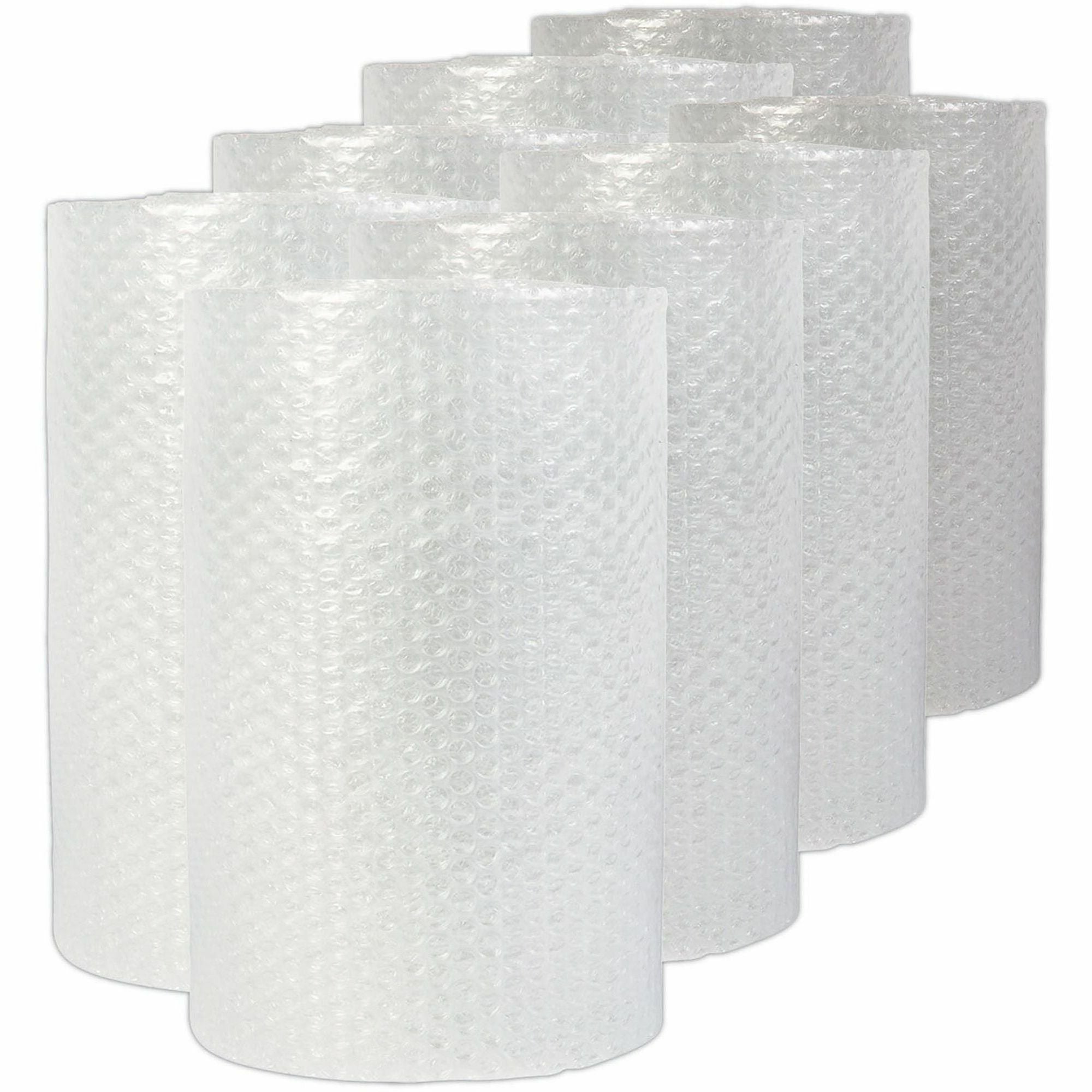 Universal Cushion Wrap, 12" x 200 ft x 100 mil, Perforated, Cushioned, Lightweight, Flexible, Polyethylene, Clear, 8/Carton