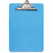 Universal Clipboard, 1.25" Clip Capacity, Butterfly Clip, Plastic, Translucent Blue, 8.5" x 11", 1 Each