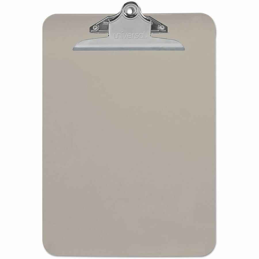 Universal Clipboard, 1.25" Clip Capacity, 8.5" x 11" Sheet Size, Plastic, Translucent Black, 1 Each