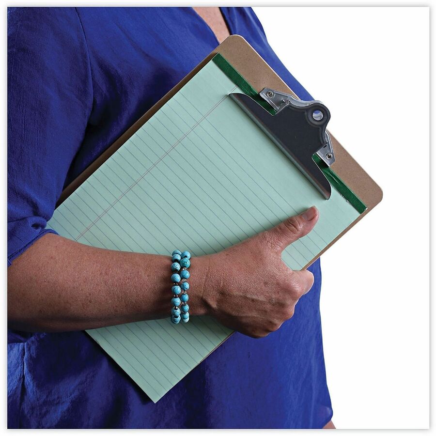Universal Clipboard, 1.25" Clip Capacity, Hardboard, Brown, 8.5" x 11", 3/Pack