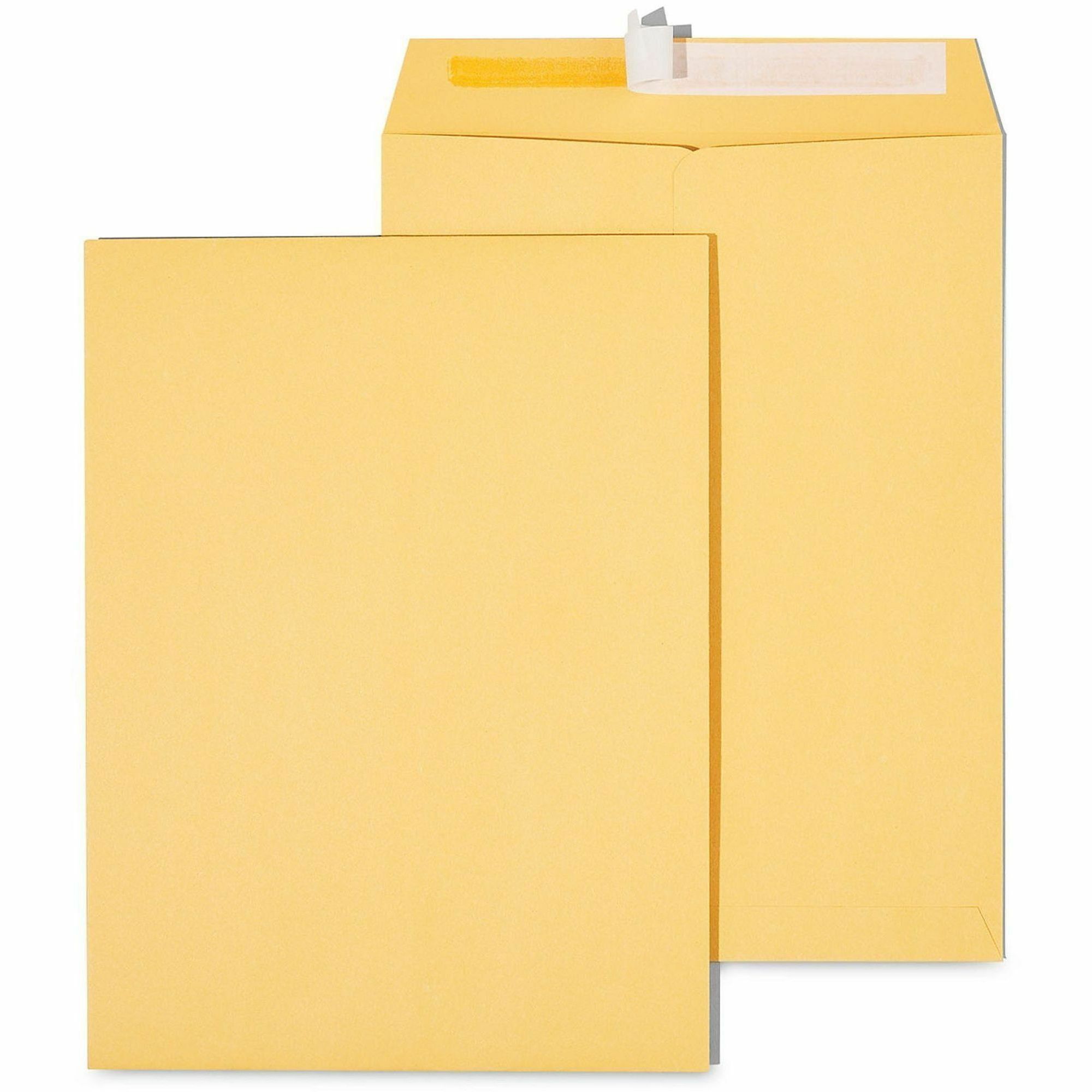 Universal Envelope, Catalog, #10 1/2, 28 lb, Self Adhesive, Natural Kraft, Kraft Paper, 100/Box