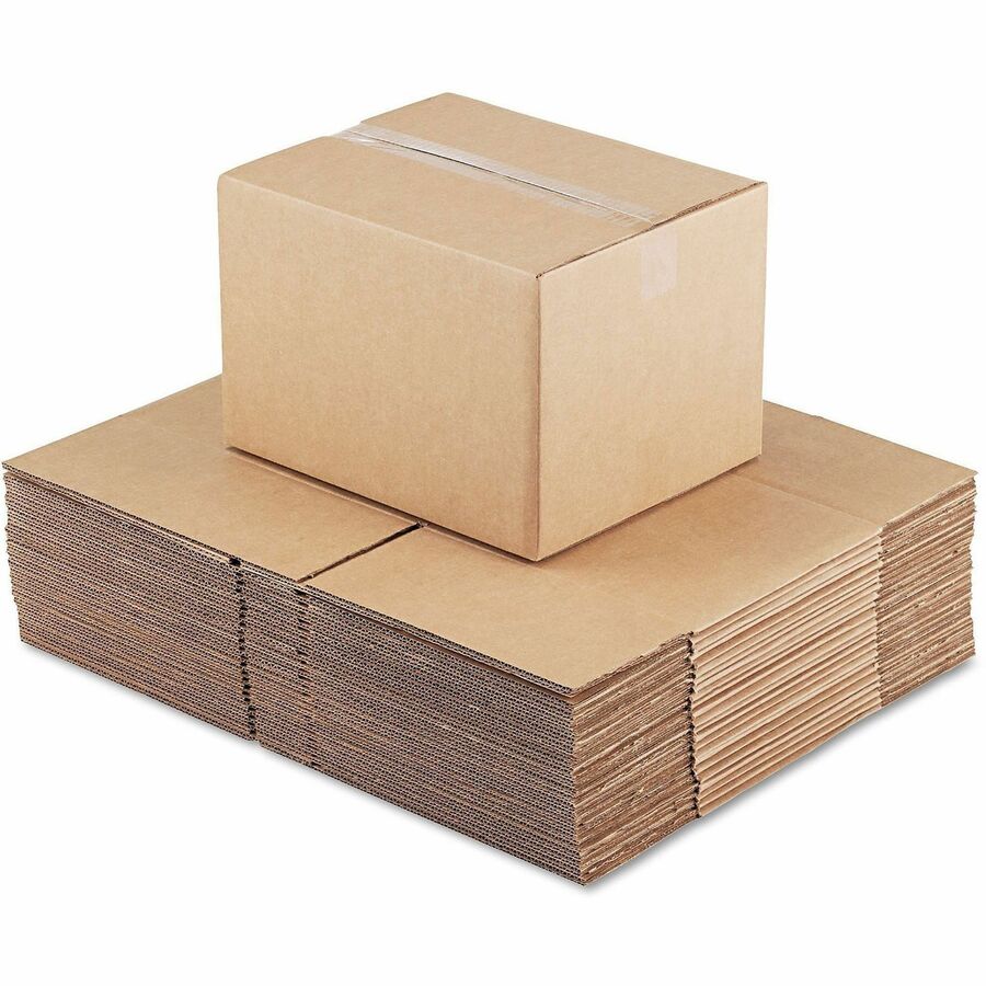 Universal Shipping Case, 15" x 12" x 10", Flap Closure, Corrugated Brown Kraft, 25/Bundle