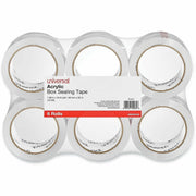 54.60 yd Length x 1.88" Width x 2.6 mil Thickness - 3" Core - Clear - Acrylic - 6 / Pack
