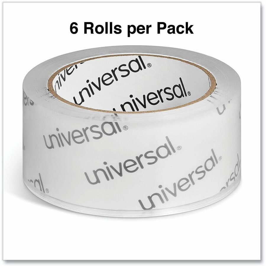 54.60 yd Length x 1.88" Width x 2.6 mil Thickness - 3" Core - Clear - Acrylic - 6 / Pack