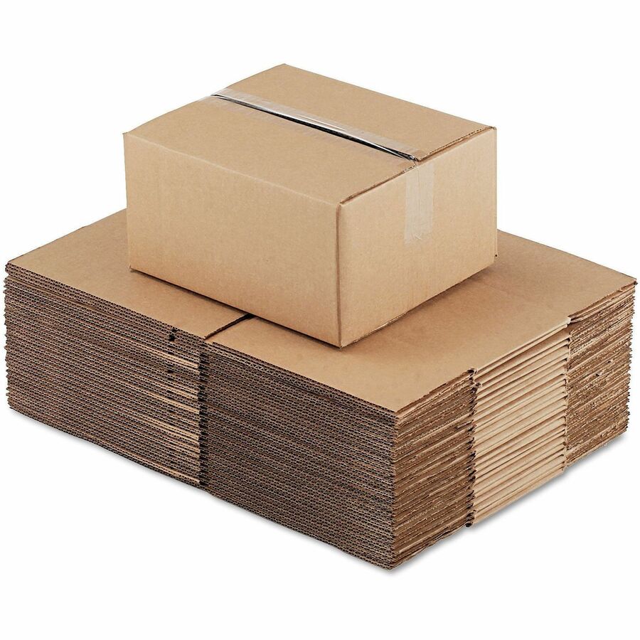 Universal Shipping Case, 12" x 10" x 6", Flap Closure, Corrugated Brown Kraft, 25/Bundle