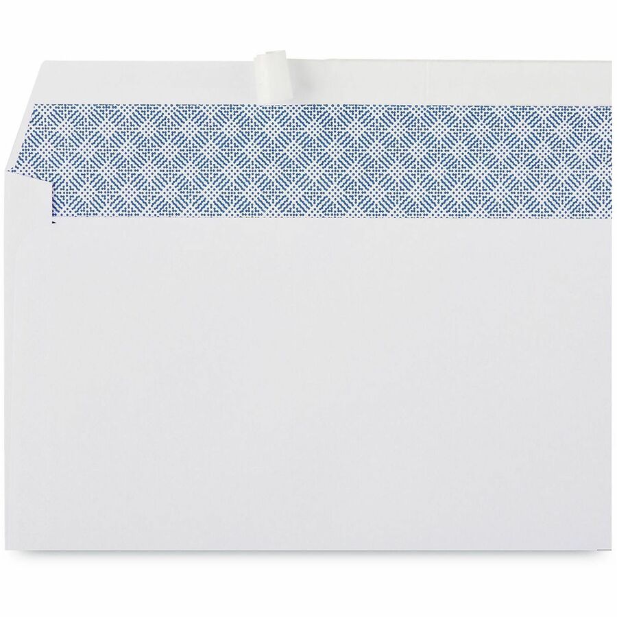 Universal #10 Business Envelopes, 24 lb, Self Adhesive, White, Paper Stock, Security Tint, 500/Box