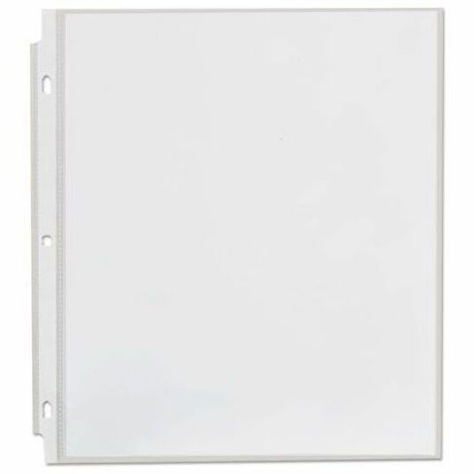 Universal Sheet Protector, Letter Size, 2-Sheet Capacity, 3-Hole Punched, Top Loading, Clear, 100/Box
