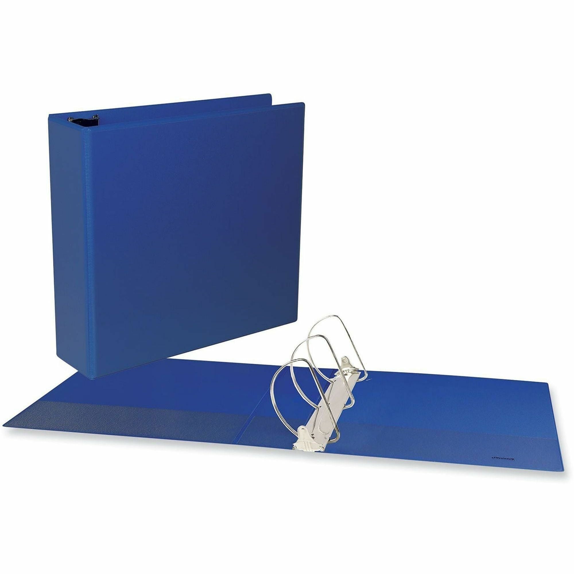 3" Binder Capacity - Letter - 8 1/2" x 11" Sheet Size - 600 Sheet Capacity - 3 Ring(s) - Fastener(s): Ring - Pocket(s): 2, Inside Front & Back - Polypropylene - Navy Blue - 1 Each