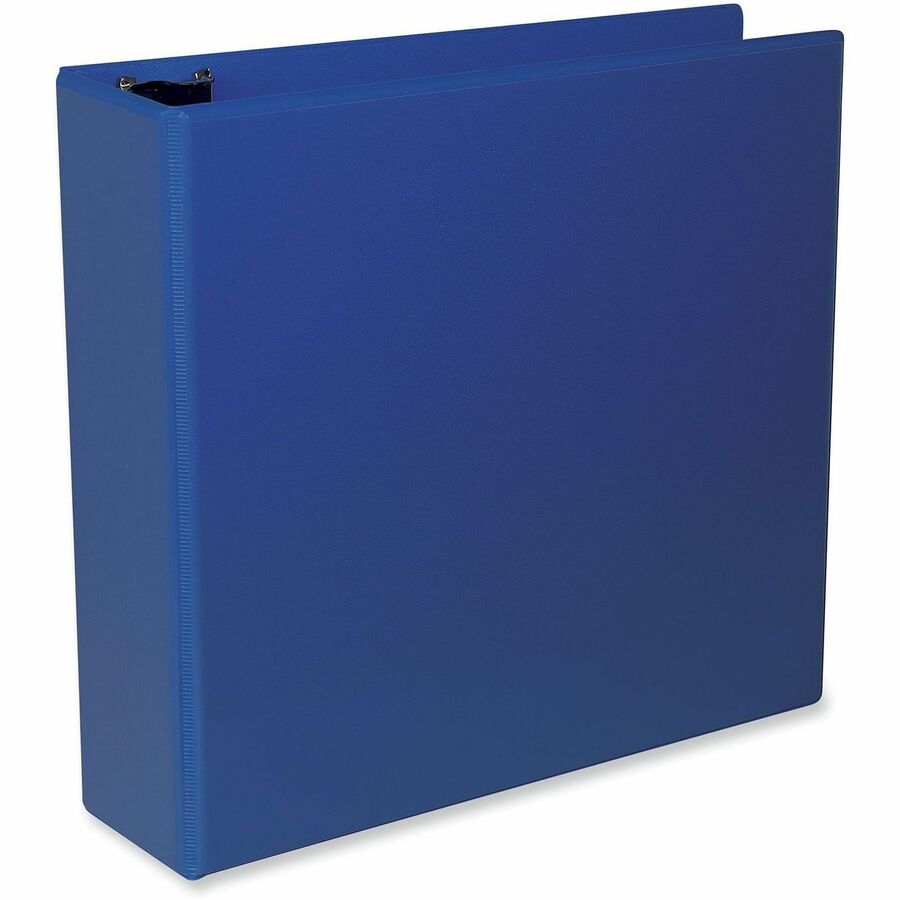 3" Binder Capacity - Letter - 8 1/2" x 11" Sheet Size - 600 Sheet Capacity - 3 Ring(s) - Fastener(s): Ring - Pocket(s): 2, Inside Front & Back - Polypropylene - Navy Blue - 1 Each
