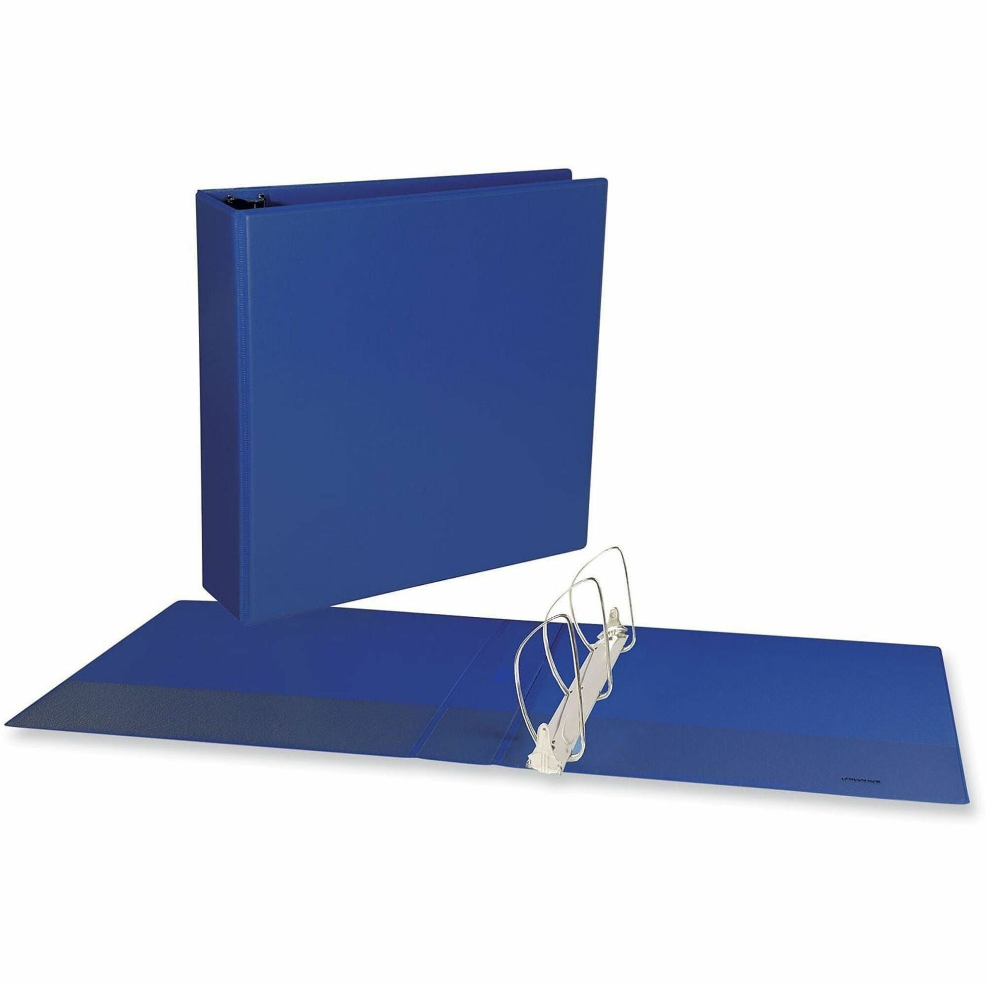 2" Binder Capacity - Letter - 8 1/2" x 11" Sheet Size - 480 Sheet Capacity - 3 Ring(s) - Fastener(s): Ring - Pocket(s): 2, Inside Front & Back - Polypropylene - Navy Blue - 1 Each