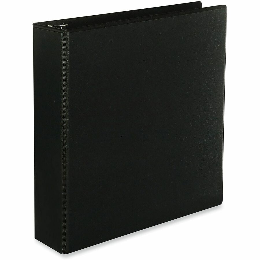 2" Binder Capacity - Letter - 8 1/2" x 11" Sheet Size - 480 Sheet Capacity - 3 Ring(s) - Fastener(s): Ring - Pocket(s): 2, Inside Front & Back - Polypropylene - Black - 6 / Carton