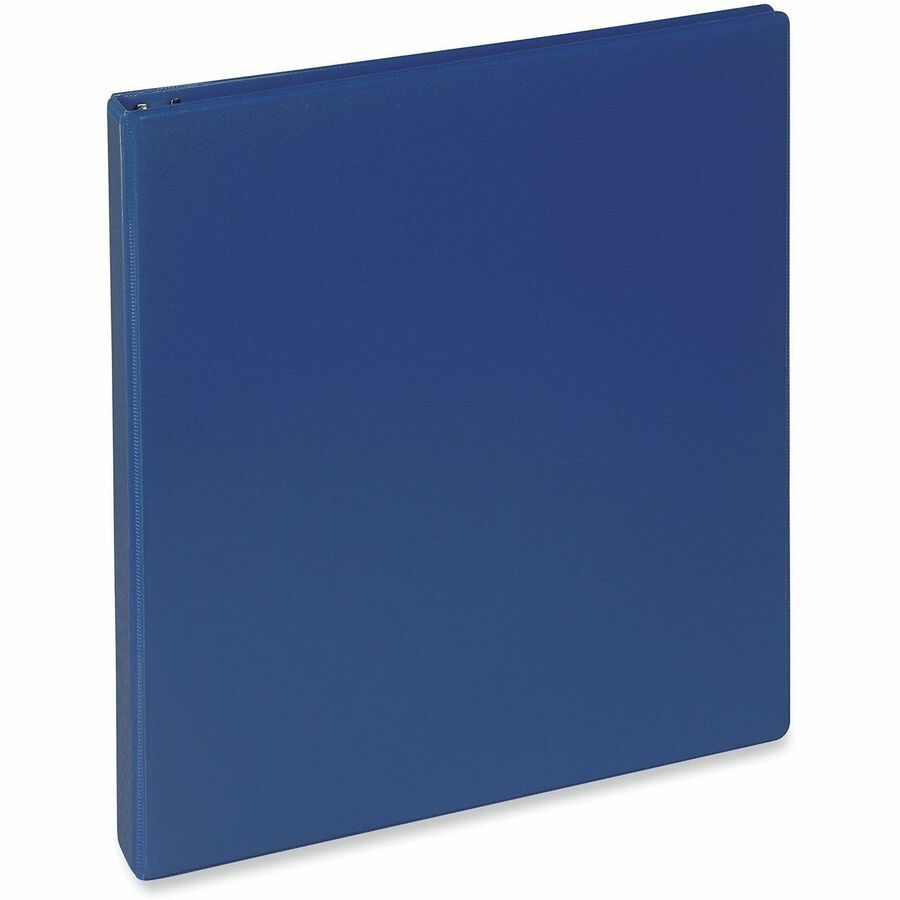 1/2" Binder Capacity - Letter - 8 1/2" x 11" Sheet Size - 120 Sheet Capacity - 3 Ring(s) - Fastener(s): Ring - Pocket(s): 2, Inside Front & Back - Polypropylene - Navy Blue - 1 Each