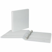 1" Binder Capacity - Letter - 8 1/2" x 11" Sheet Size - 220 Sheet Capacity - 3 Ring(s) - Fastener(s): Ring - Pocket(s): 2, Inside Front & Back - Polypropylene - White - 12 / Carton