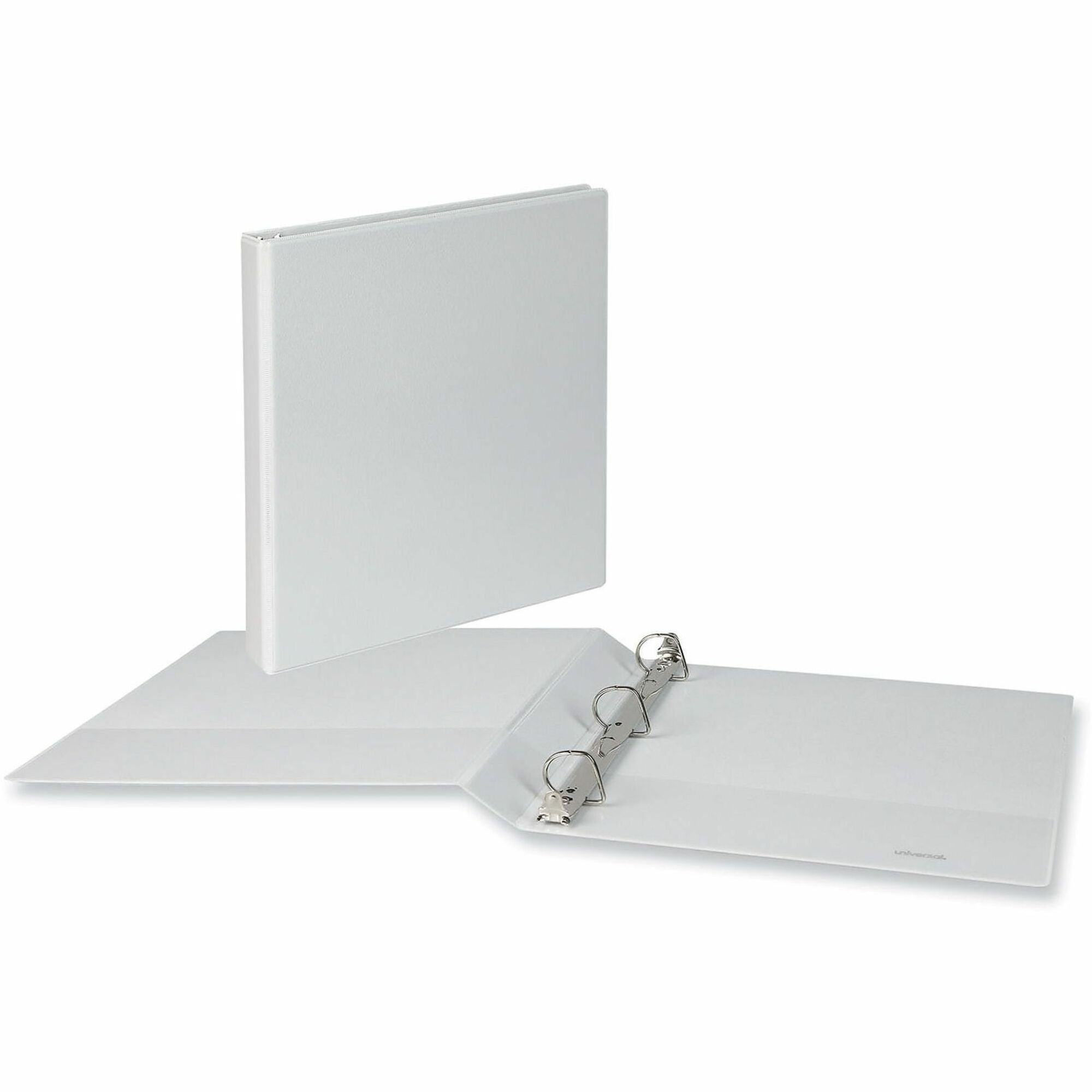 1" Binder Capacity - Letter - 8 1/2" x 11" Sheet Size - 220 Sheet Capacity - 3 Ring(s) - Fastener(s): Ring - Pocket(s): 2, Inside Front & Back - Polypropylene - White - 12 / Carton
