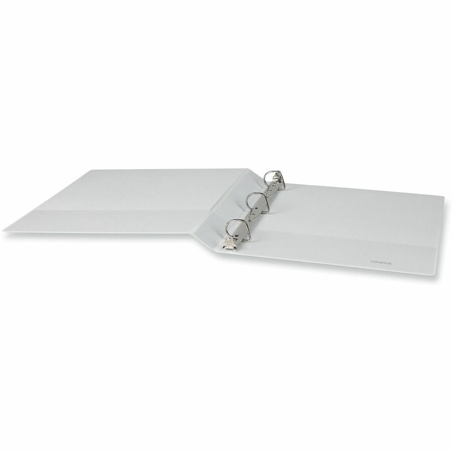 1" Binder Capacity - Letter - 8 1/2" x 11" Sheet Size - 220 Sheet Capacity - 3 Ring(s) - Fastener(s): Ring - Pocket(s): 2, Inside Front & Back - Polypropylene - White - 12 / Carton